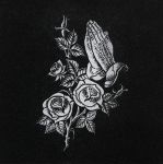 Roses & Praying hands memorial